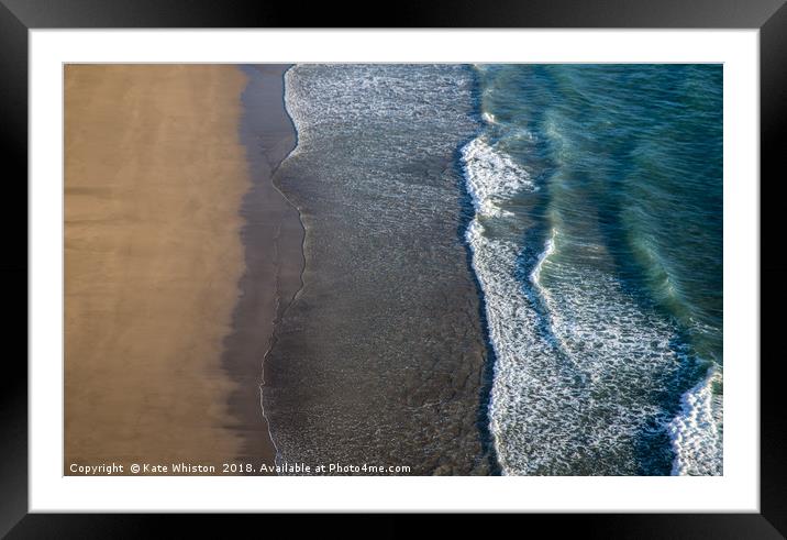 When The Sea Meets The Sand Framed Mounted Print by Kate Whiston