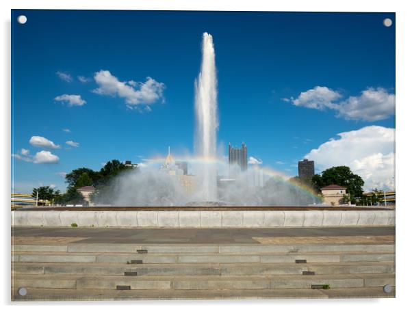 Point State Park Fountain in downtown Pittsburgh Acrylic by Steve Heap