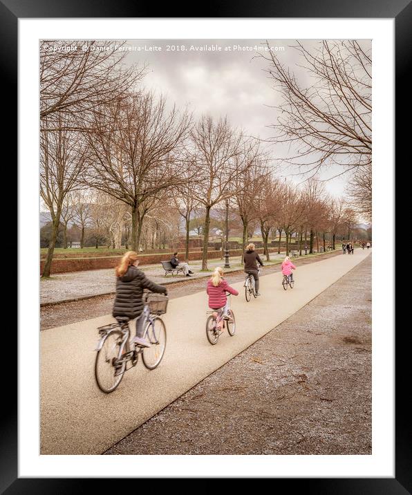 People at Park, Lucca, Italy Framed Mounted Print by Daniel Ferreira-Leite