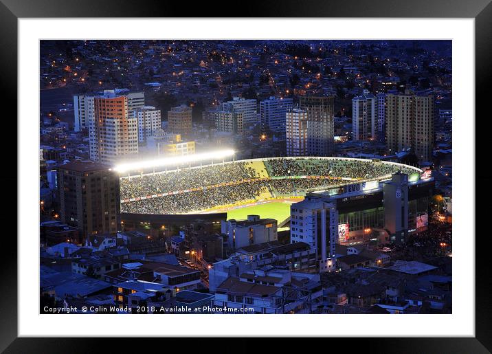 La Paz Stadium Bolivia Framed Mounted Print by Colin Woods