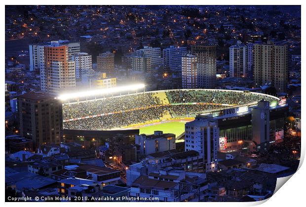 La Paz Stadium Bolivia Print by Colin Woods