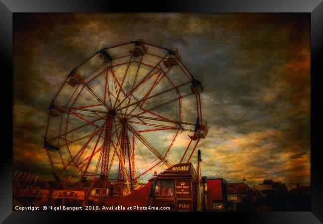 Ferris Wheel Framed Print by Nigel Bangert