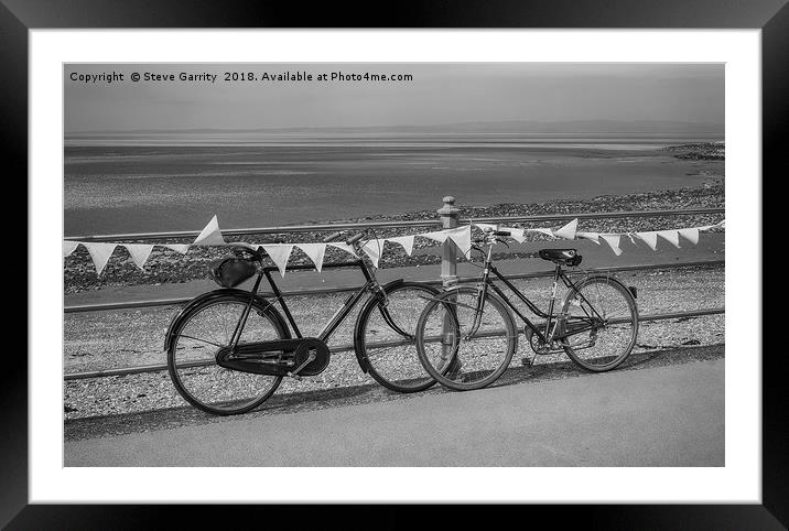 Bicycle by The Sea Framed Mounted Print by Steve Garrity