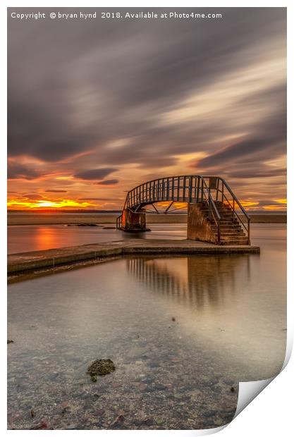 Bridge at Dunbar Print by bryan hynd