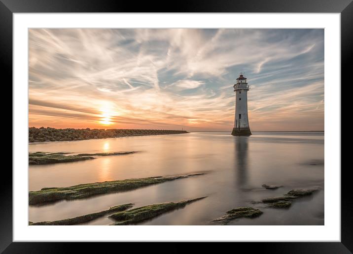 New Brighton sunset Framed Mounted Print by Paul Farrell Photography