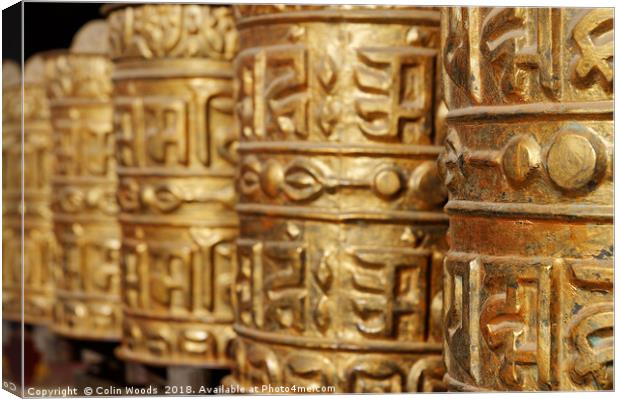 Prayer Wheels Canvas Print by Colin Woods