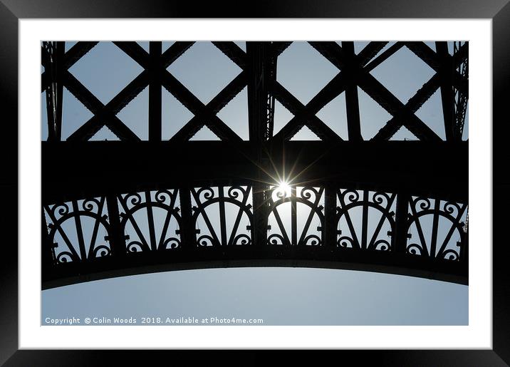 Eiffel Tower Sunstar Framed Mounted Print by Colin Woods