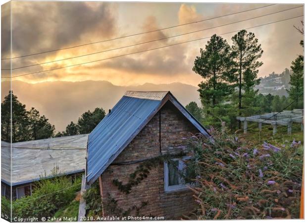 View from Galis End Cottage in Pakistan Canvas Print by Zahra Majid