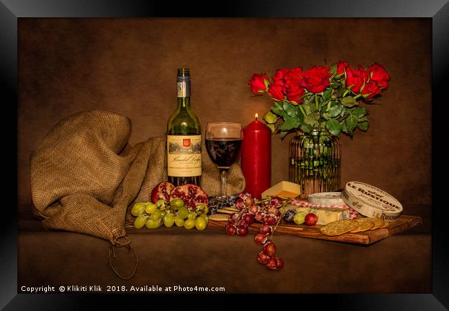 Wine and Cheese Framed Print by Angela H