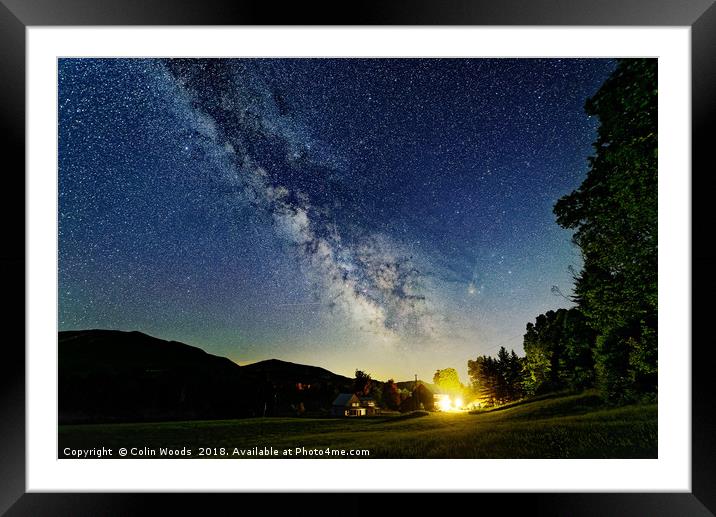 Milky Way in Vermont Framed Mounted Print by Colin Woods