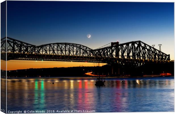 The Pont du Quebec at dusk Canvas Print by Colin Woods