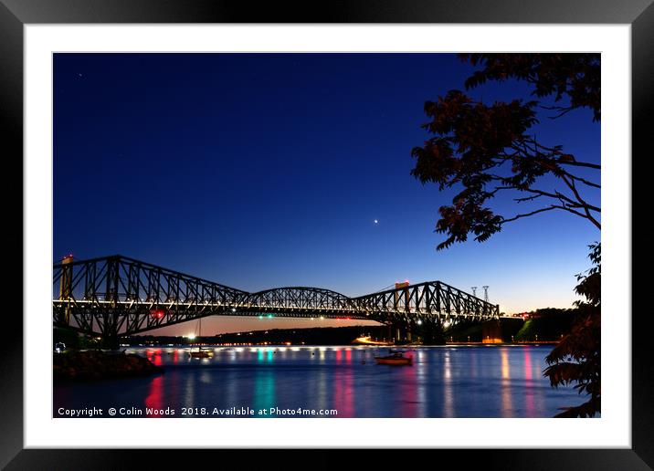 The Pont du Quebec at Dusk Framed Mounted Print by Colin Woods