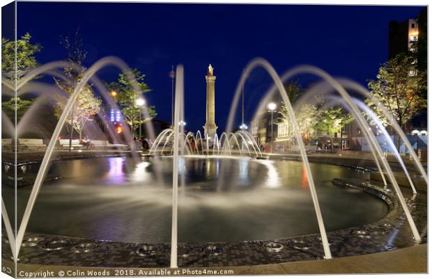 Place Vauquelin at Night Canvas Print by Colin Woods