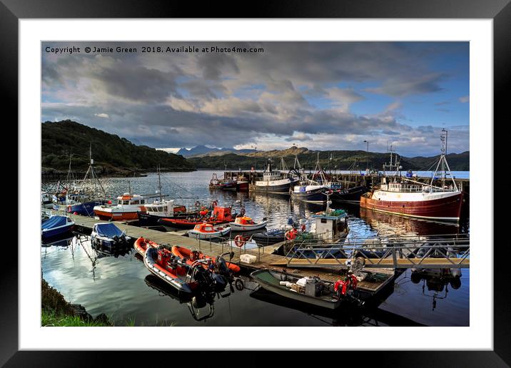 Gairloch Harbour Morning Framed Mounted Print by Jamie Green
