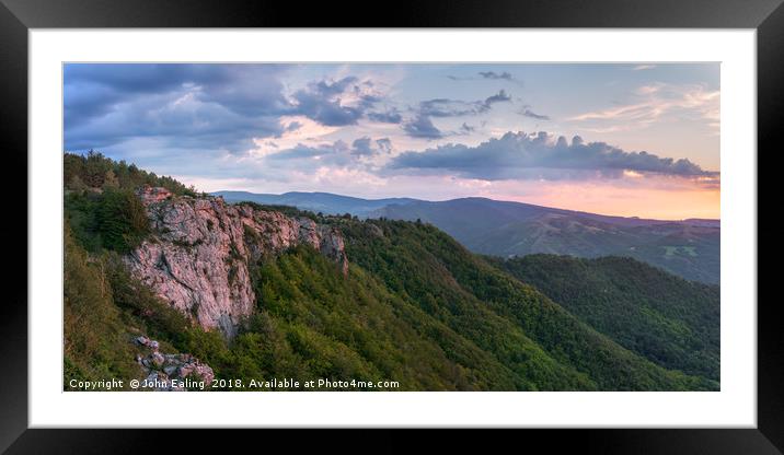 Cévennes mountains Framed Mounted Print by John Ealing