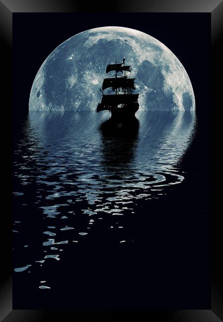 Pirate Moon Framed Print by DarkSide Imaging