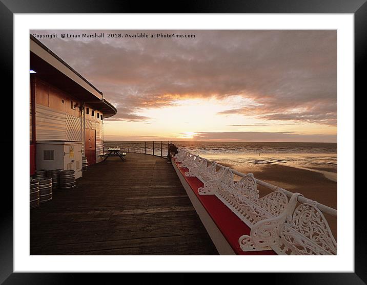 Blackpool sunset.  Framed Mounted Print by Lilian Marshall