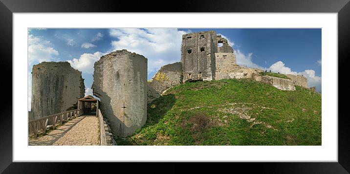Corfe Castle Panorama Framed Mounted Print by Tony Bates