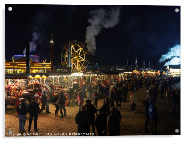 A Night at The Steam Fair Acrylic by Jeff Talbot