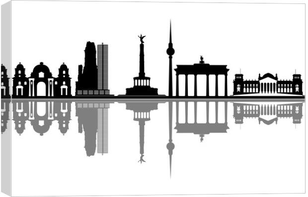 Berlin city skyline Canvas Print by Chris Willemsen
