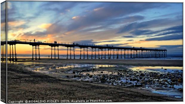 "The changing skies and reflections at Saltburn" Canvas Print by ROS RIDLEY