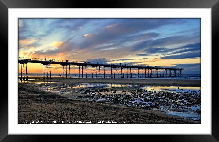 "The changing skies and reflections at Saltburn" Framed Mounted Print by ROS RIDLEY