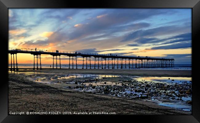 "The changing skies and reflections at Saltburn" Framed Print by ROS RIDLEY