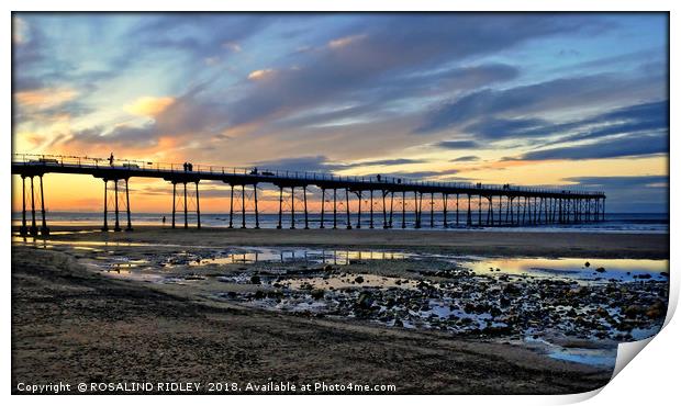 "The changing skies and reflections at Saltburn" Print by ROS RIDLEY