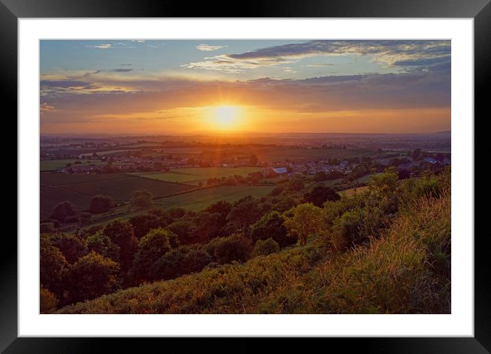 Ham Hill Sunset                                Framed Mounted Print by Darren Galpin