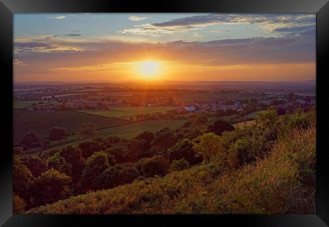 Ham Hill Sunset                                Framed Print by Darren Galpin
