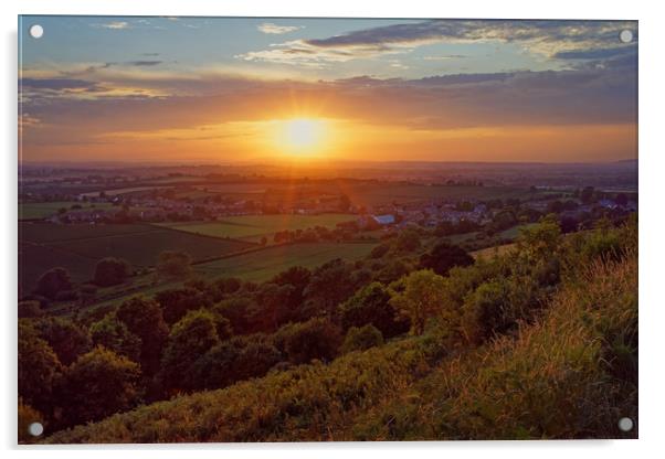Ham Hill Sunset                                Acrylic by Darren Galpin