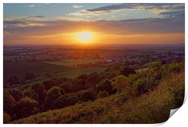 Ham Hill Sunset                                Print by Darren Galpin