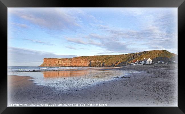 "Changing skies at Saltburn" Framed Print by ROS RIDLEY