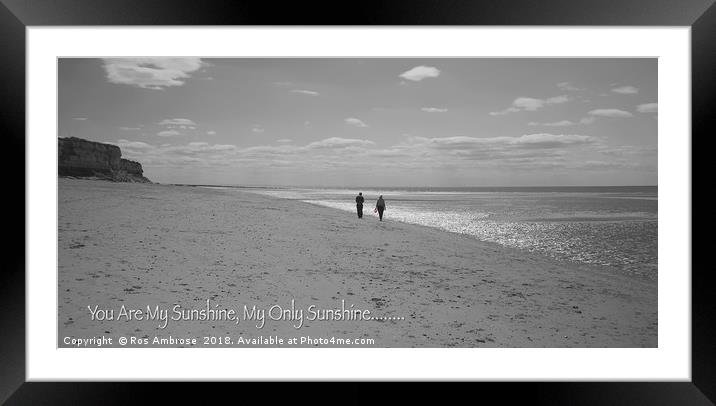You Are My Sunshine, My Only Sunshine Framed Mounted Print by Ros Ambrose