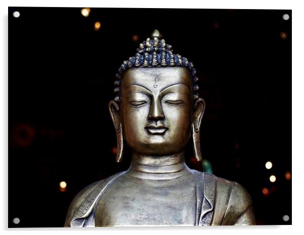 Buddha Figure   Acrylic by Victor Burnside