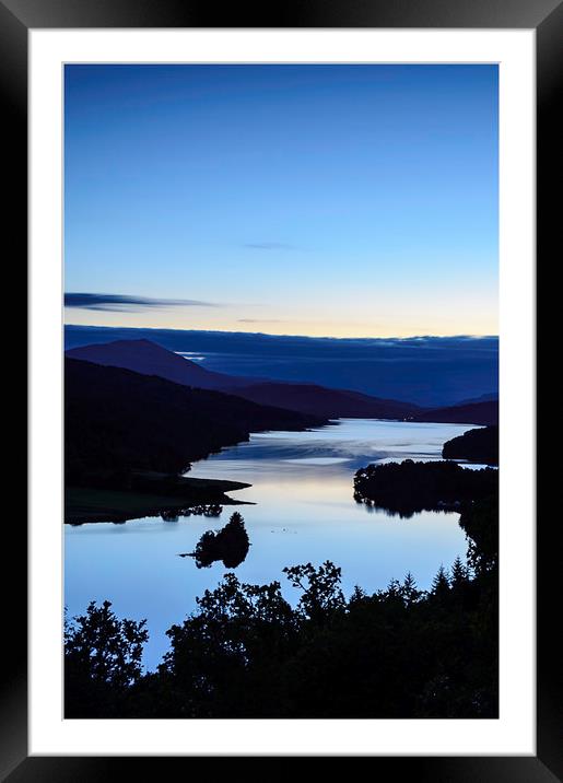 The Blue Serenity of Loch Tummel Framed Mounted Print by Stuart Jack