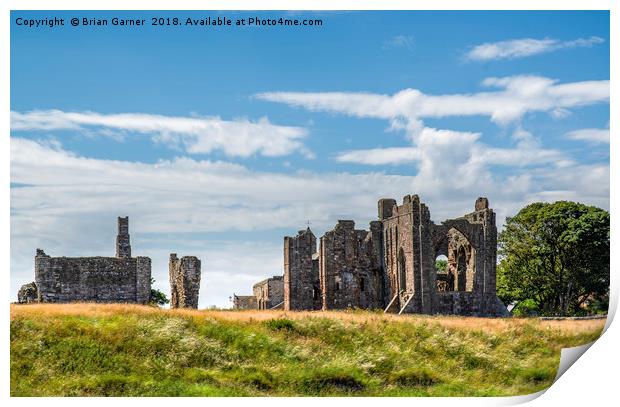 The Ruins of Lindisfarne Priory Print by Brian Garner