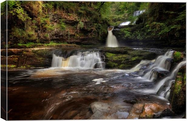 Waterfall country South Wales Canvas Print by Leighton Collins