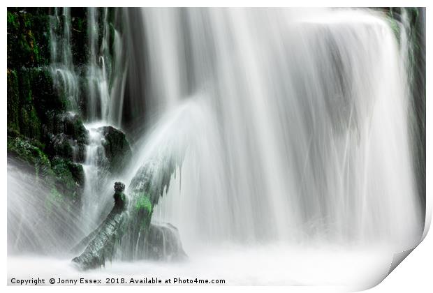 Long exposure of a waterfall, Peak District No3 Print by Jonny Essex