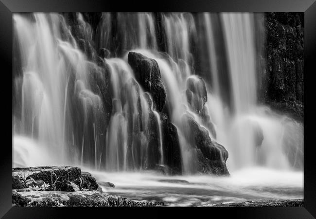 Long exposure of a waterfall, Peak District No4 Framed Print by Jonny Essex