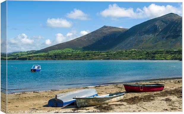 Beach at Trefor on the Llyn Peninsula North Wales Canvas Print by Nick Jenkins