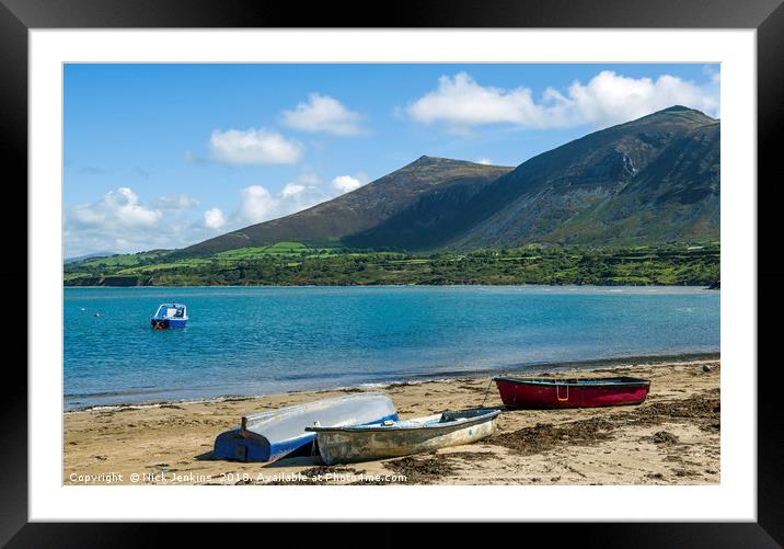 Beach at Trefor on the Llyn Peninsula North Wales Framed Mounted Print by Nick Jenkins