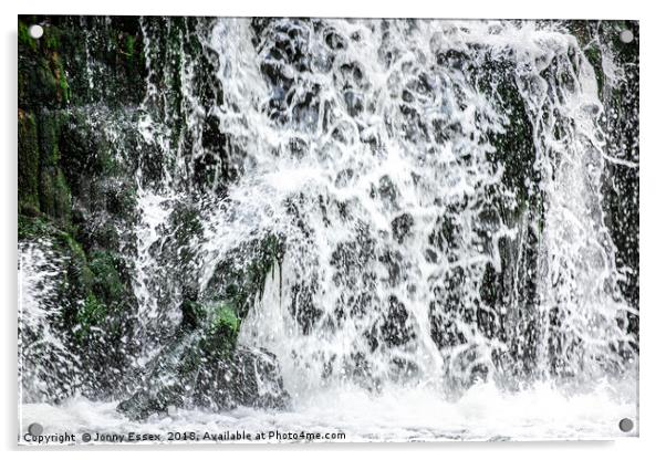 Long exposure of a waterfall, Peak District No5 Acrylic by Jonny Essex