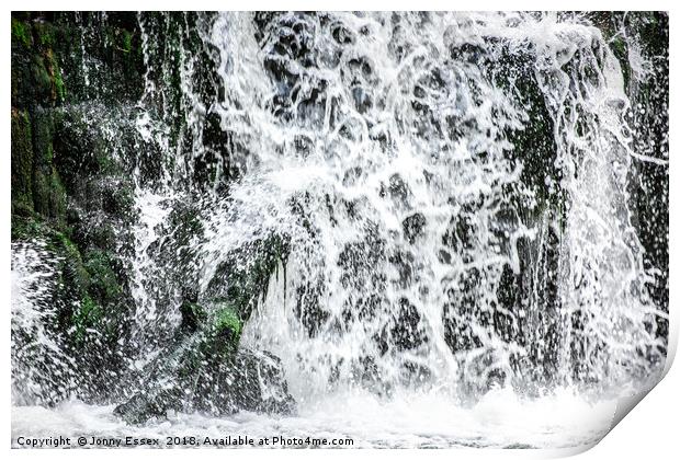 Long exposure of a waterfall, Peak District No5 Print by Jonny Essex