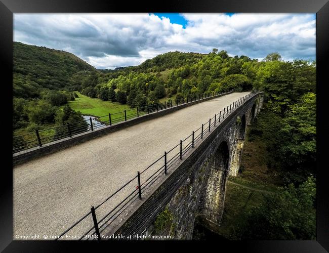 Aerial view of Headstone viaduct, Bakewell No6 Framed Print by Jonny Essex