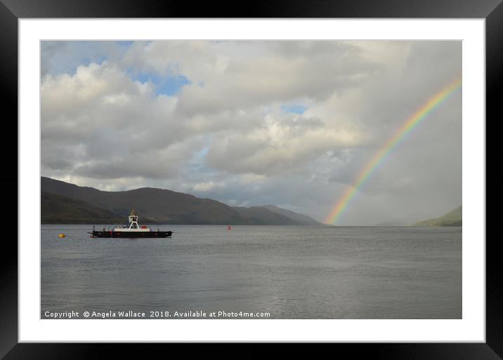 Rainbow on Loch Linnhe  Framed Mounted Print by Angela Wallace