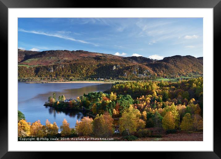 Autumn Splendour at Derwent Water Framed Mounted Print by Philip Veale