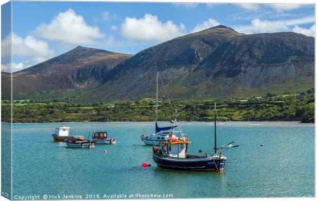 Trefor and the Lleyn Peninsula  Canvas Print by Nick Jenkins