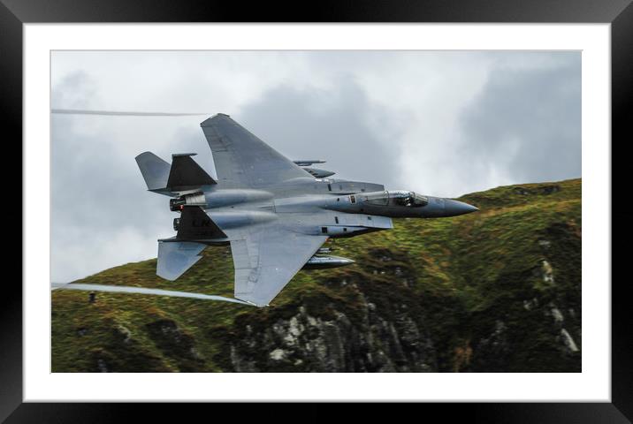 F15c Eagle low level in Wales Framed Mounted Print by Philip Catleugh