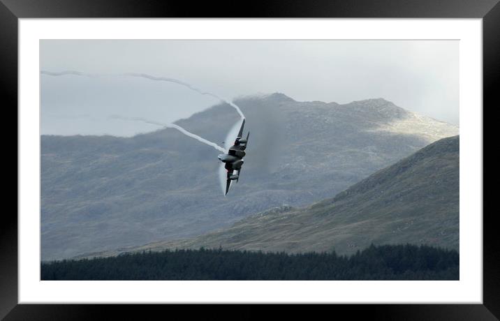 F15c Eagle low level in Wales    Framed Mounted Print by Philip Catleugh